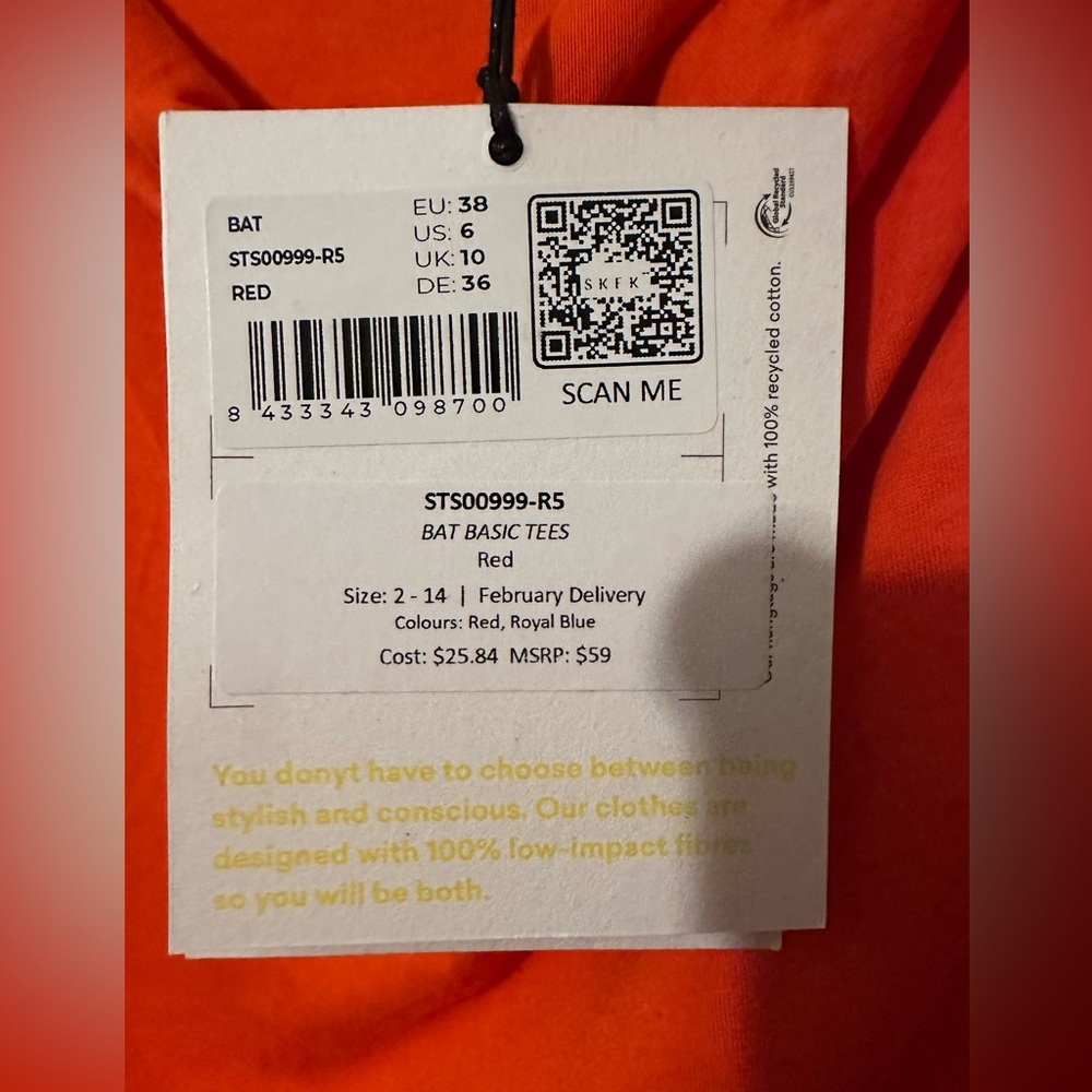 SKFK BAT T-Shirt Size 6 - Picture 6 of 7
